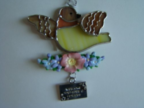 Welcome Sunshine and Friends Summer Bird Stained Glass Suncatcher Ornament EA2010