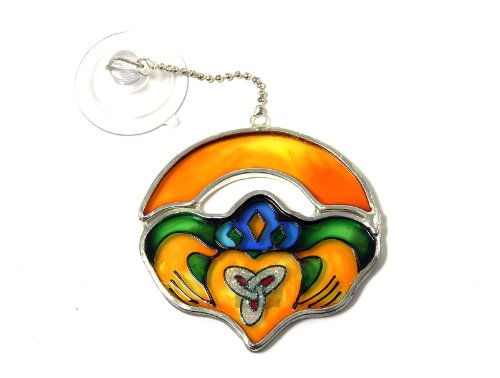 Irish Claddagh Stained Glass Sun Catcher