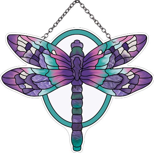 Joan Baker Designs Ssd1023r Dragonfly Suncatcher 425 By 625-inch Violetturquoise