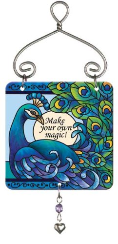 Peacock Make Your Own Magic Small Jeweled Suncatcher By Joan Baker