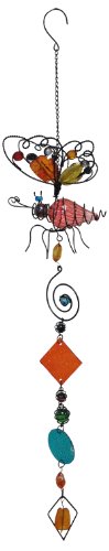 Continental Art Center NS2039C Red Butterfly Sun Catcher 28-Inch