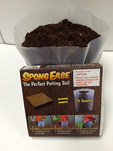 SpongEase Potting Soil - 10 Quart Pop up Bag - Pro Coco Coir Potting Soil for Plants Seed Starting Cuttings