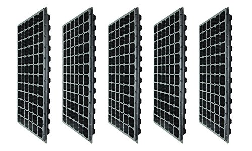 Grow Pro Greenhouse 72 Cell Square Holes Seedling Plugs Starter Seed Starting Black Plastic Propagation Insert