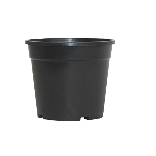 Aleko 100pp130bl Round Black Thermoformed Nursery Plastic Garden Seedlings Pots For Plants And Flowers Lot Of