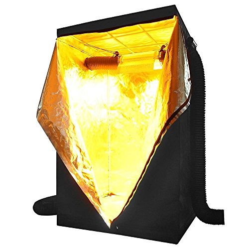 Grow Tent 48x48x78 Reflective Mylar Hydroponics Hut Cabinet Room with Zipper and Window View For Indoor Plant Flower Vegetable Growing Gardening Greenhouse