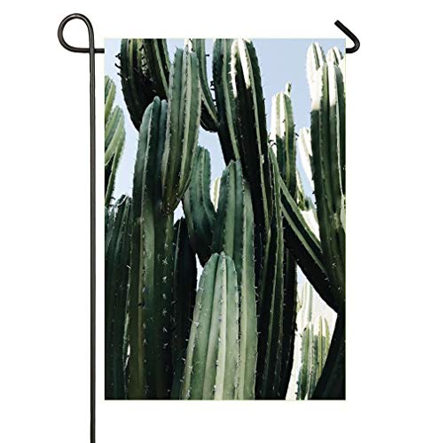 Green Cactus Tree Garden Flag House Flag Yard Flag Decoration Double Sided Flag 12 x 18 inch