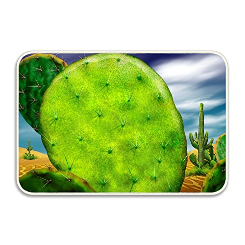 Dick Sidney Personalized Doormat GREEN CACTUS Family Doormats Non-Slip Doormat Non-woven Fabric Floor Mat Indoor Entrance Rug Decor Mat