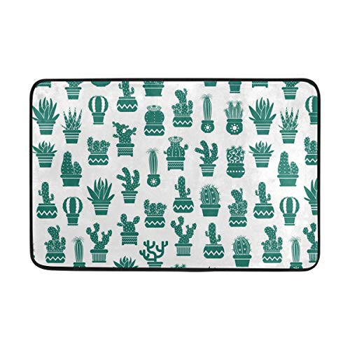 Merle kum Non-Slip Doormat Outdoor Cactus Plant Pot Floor Mat Funny Doormat Home and Office Decorative IndoorOutdoorKitchen Mat Non-Woven Fabric 236x157