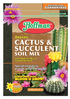 Hoffman 10410 Organic Cactus and Succulent Soil Mix 10 Quarts