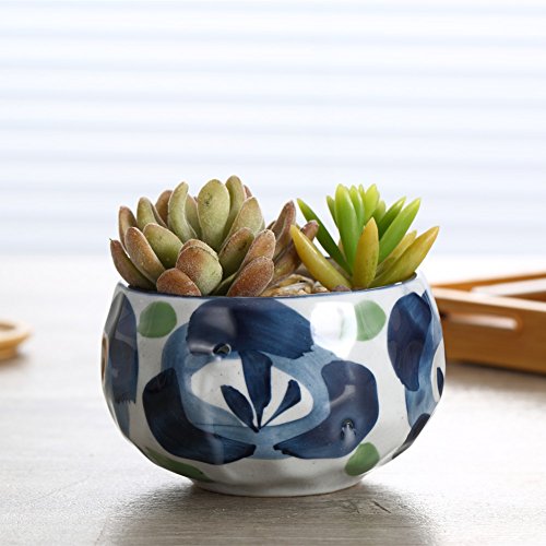 Netral 45 Inch Ceramic Sucuulent Plant PotCactus Plant Pot Flower Pot Ceramics Flower Pot for Home Office Desk Garden Decoration NO2