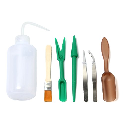 Ginsco 7pcs Succulent Transplanting Miniature Fairy Garden Planting Gardening Hand Tools Set