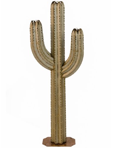 Desert Steel Saguaro Cactus Tiki Torch 5-feet