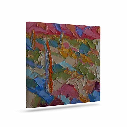 KESS InHouse Jeff Ferst Saguaros in Spring Blue Multicolor Canvas Art 8 by 10