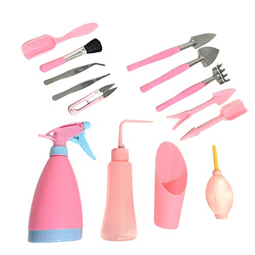 Garden Tools Kit Garden Tools 19PCS Mini Garden Planting Tools Set Kit for Digging Loosening Transplanting Watering Flower Succulent Potted Plants Pink