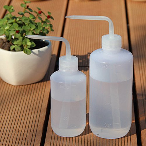Mkono 2 Pack Plant Flower Succulent Watering Bottle Plastic Bend Mouth Watering Cans Squeeze Bottle--250ml And