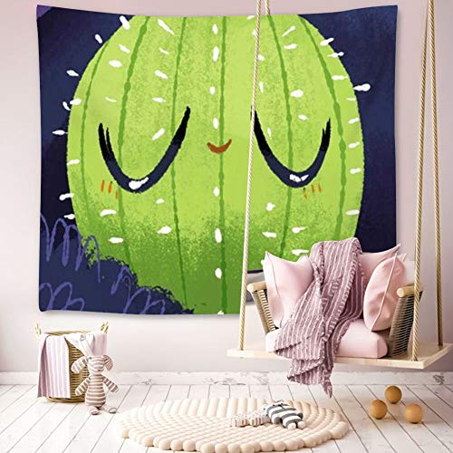 cghzkw2 Tapestry Wall Hanging Bohemia Tapestries Bedding House Dorm Smile Flowering Grass Shy Cute 60inch51inch