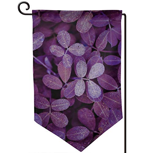 Qayou Purple Grass Welcome Garden Flag Garden Yard Flower Decorations Double Printing Garden Flags 12 X 18 Inch