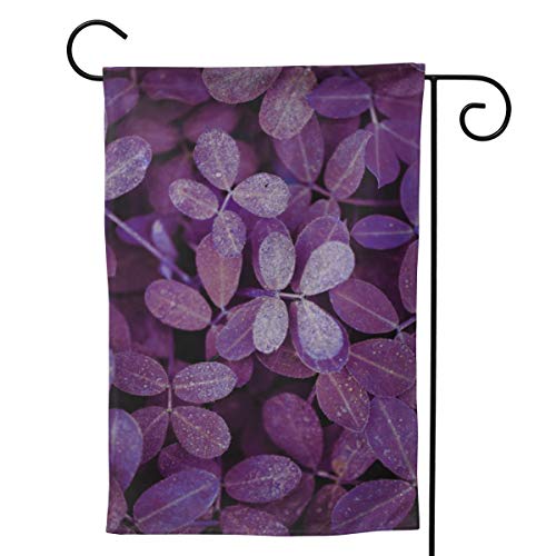 Qayou Purple Grass Welcome Garden Flag Garden Yard Flower Decorations Double Printing Garden Flags 12 X 18 Inch