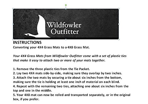 Wildfowler Natural Grass Mat Hay 4 x 8 Feet Conversion