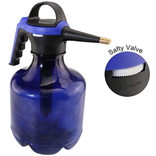 boeray 3L Large Pressurized Hand Sprayer Plant Water Mister Sprayer Lawn Mister for Plant Flower Garden and Lawn Care Wash Car Clean Furniture - Blue