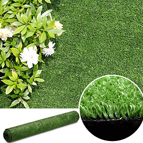 Griclner Artificial Grass Lawn Turf 5 FT x 8 FT40 Square FT Realistic Synthetic Grass Mat Backyard Patio Balcony Drainage Holes Rubber BackingIndoor OutdoorDIY Decorations for Fence Backdrop
