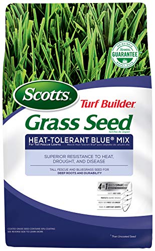 Scotts 18296 Turf Builder Grass Seed Heat-Tolerant Blue Mix for Tall Fescue Lawns 3 lb