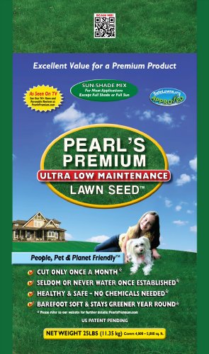 Pearls Premium Ultra Low Maintenance Lawn Seed 25-Pound SunShade Blend