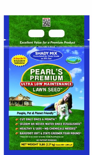 Pearls Premium Ultra Low Maintenance Lawn Seed Shady Blend Seed Bag 5 lb