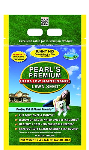 Pearls Premium Ultra Low Maintenance Lawn Seed Sunny Blend Seed 5 lb