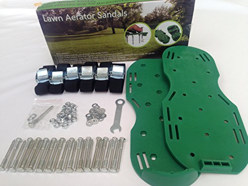 Lawn Aerator Sandals Turf Aerating Shoes 2&rdquo 50mm Metal Spikes 1 Extra Spike 27 Metal Washers 3 Super