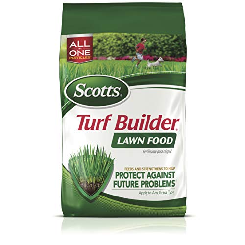 Scotts Turf Builder Lawn Food 125 lb - Lawn Fertilizer Feeds and Strengthens Grass to Protect Against Future Problems - Build Deep Roots - Apply to Any Grass Type - Covers 5000 sq ft 5M - 22305