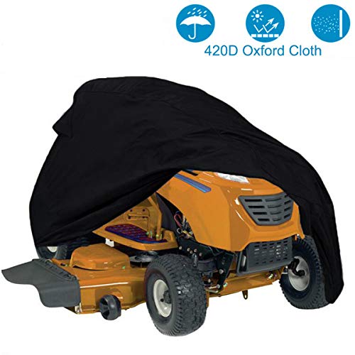 szblnsm Outdoors Lawn Mower Cover -Tractor Cover Fits Decks up to 54 Storage Cover Heavy Duty 420D Polyester Oxford UV Protection Universal Fit Cover Storage Bag