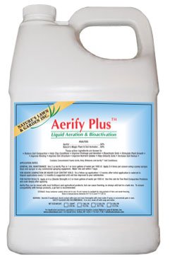 Aerify PLUS Gallon - Liquid Aerating Soil Loosener- Aerator Soil Conditioner- No Mechanical or Core Aeration- Simple Lawn Solutions- Any Grass Type All Season- Great for Compact Soils Standing Water Poor Drainage