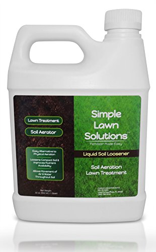 Liquid Aerating Soil Loosener- Aerator Soil Conditioner- No Mechanical or Core Aeration- Simple Lawn Solutions- Any Grass Type All Season- Great for Compact Soils Standing Water Poor Drainage