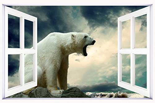 polar_bears_family_snow_grass_care_ wallpaper wall stickers wall murals quote printing art vinyl decal sticker