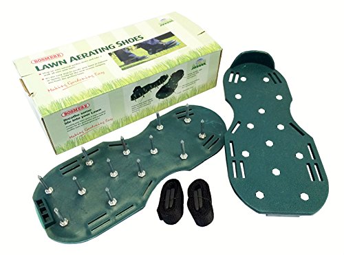 Lawn Aerator - Aerating Shoes  Sandals 13 X 3cm Spikes Per Shoe Easy Strap On