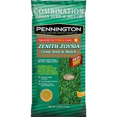 Pennington Zenith Zoysia Grass Seed With Mulch 5 Lbs