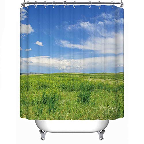 MOOCOM Short Grass Prairie Soft Shower Curtain17395779L x 71W