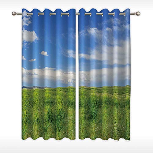 MOOCOM Short Grass Prairie Window Curtain Rod White173957 for CaféW58in x H45in