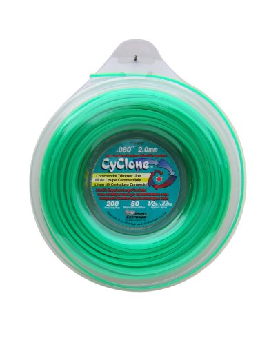 Cyclone 080-inch-by-200-foot Spool Commercial Grade 6-blade 12-pound Grass Trimmer Line Green Cy080d12-12