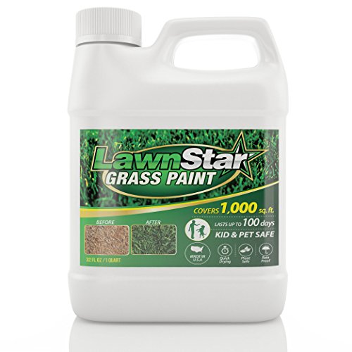 Lawn Star Grass Paint 32 Fl Oz - Makes Grass Green Again - The Non-toxic Solution For Water Restrictionsamp