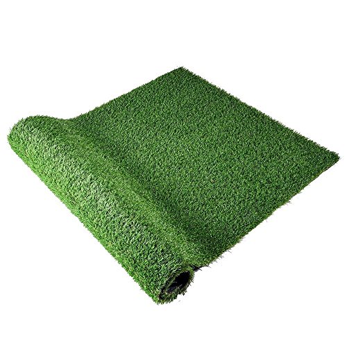 Zazza95shop Home Garden Indoor Outdoor Lawn Yard Landscape 5x33 Feet Synthetic Fake High-Simulation Soft Grass Mat Artificial Turf Like Real Natural Grass Durable Safe Rubber-Coated Backing Drainage
