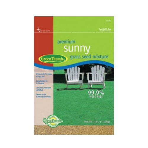 Barenbrug Usa Green Thumb 531485 Premium Sunny Grass Seed Mixture 3-pound