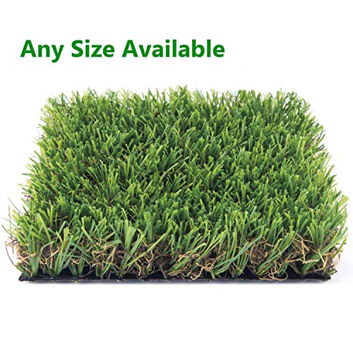 Fas Home Artificial Grass Turf 4FTX6FT24 Square FT 138 Pile Height Realistic Synthetic Grass Drainage Holes Indoor Outdoor Pet Faux Grass Astro Rug Carpet for Garden Backyard Patio Balcony