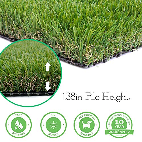 Realistic Thick Artificial Grass Turf - 4FTX13FT52 Square FT Indoor Outdoor Garden Lawn Landscape Synthetic Grass Mat