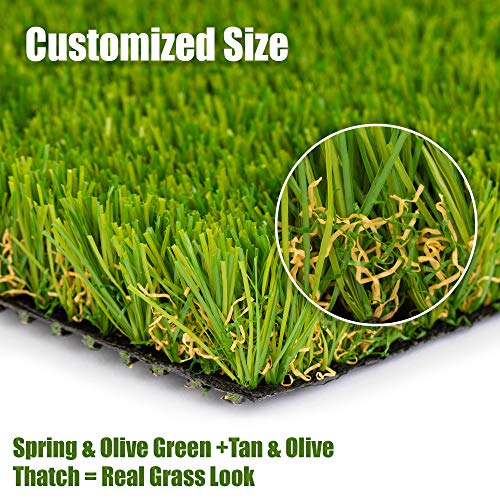 SMARTLAWN Professional Realistic Artificial GrassTurf 7X13 125in Pile Height Carpets for Indoor and Outdoor UseSoft and Lush Natural Looking Synthetic Mats