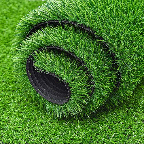 fani Artificial Grass Turf Realistic Synthetic Grass Mat Thick Lawn Pets Turf for Indoor Outdoor Balcony Garden Landscape Fake Faux Grass Astro Rug with Drainage Holes 196×118inch