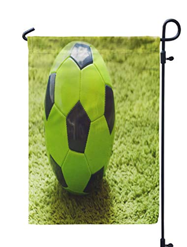 Soopat Soccer Ball Arena Seasonal FlagFootball Soccer Ball Green Surface Grass Sports Weatherproof Double Stitched Outdoor Decorative Flags for Garden Yard 12L x 18W Welcome Garden Flag04
