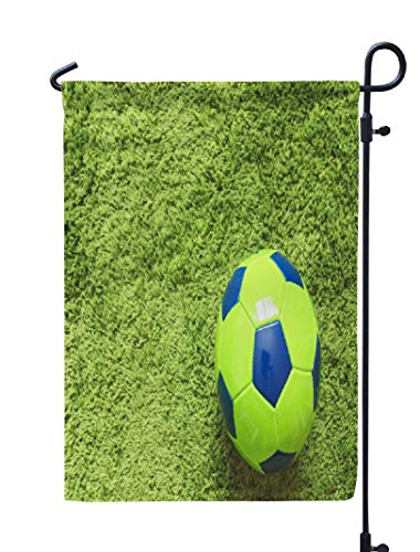 Soopat Soccer Ball Arena Seasonal FlagFootball Soccer Ball Green Surface Grass Sports Weatherproof Double Stitched Outdoor Decorative Flags for Garden Yard 12L x 18W Welcome Garden Flag07