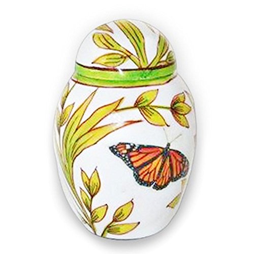 Beautiful Life Urns Garden Butterfly Keepsake Urn For Ashes - Small Size - Not Intended For Full Cremation Ash